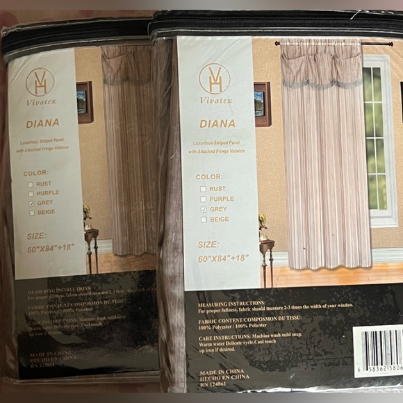 Curtains by Vivatex—2 panels NIP - Picture 3 of 7